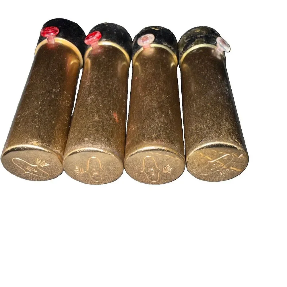 Vintage Ponds Metal Tube Slide Up Lip Stick Creamy High Lustre Rascal Red Set 4